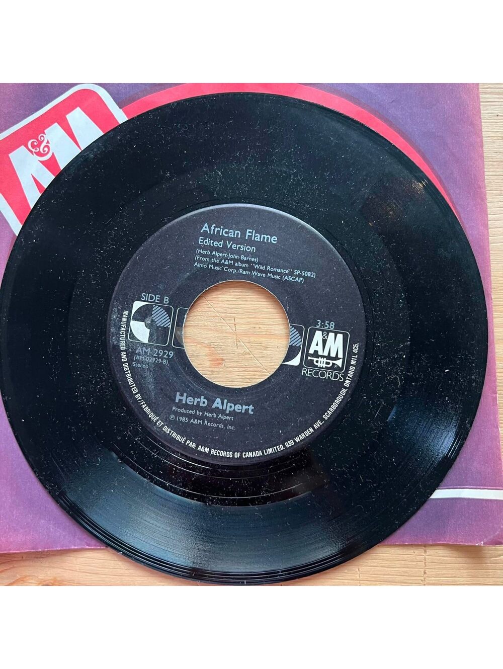 Herb Alpert - African Flame/Diamonds 45rpm VG+ R89